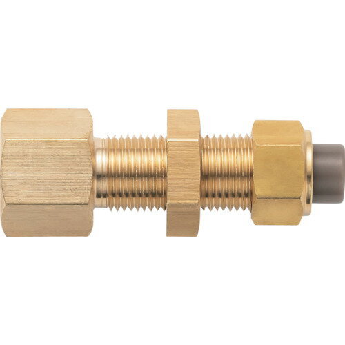 樂天商城 - 潤工社 黄銅製継手（ミリ系列） 隔壁メスユニオン 8×6mm Rc1／4 PNF-8X6-PT1/4-BS 【383-0491】