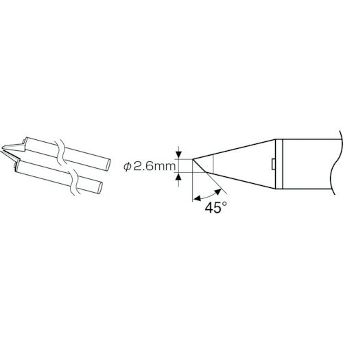 白光 こて先 CHIP 2．6C型 A1576 【384-3971】