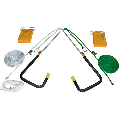 樂天商城 - ツヨロン 屋根上作業用墜落防止器具 ヤネロップ300型 一式 YU-300-BX 【388-2403】