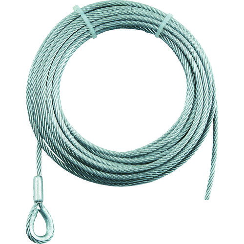 TRUSCO 手動ウインチ用ワイヤーΦ4X20m用（シンブル入ロック加工） WWS4-20 【392-5...
