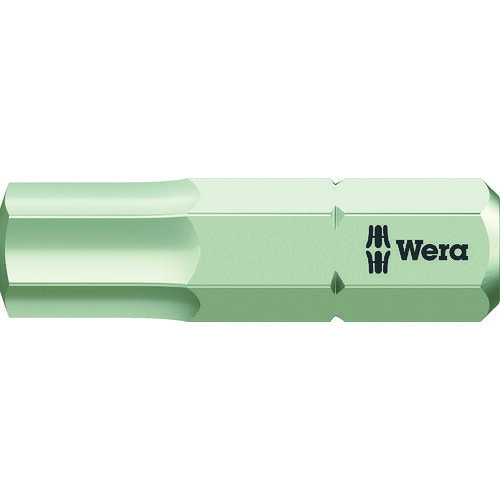 Wera 3840／1 ステンレストーションビット ヘキサゴン6．0X25 071076 【411-9631】