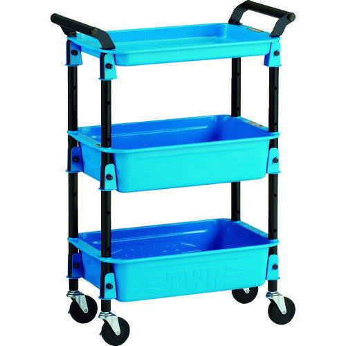 TRUSCO ツールワゴンロイヤル586×320×833深2浅1 スカイ TWR-4-SB 【414-6247】