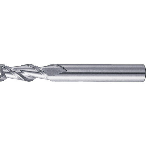 【特長】■切れ味の良いアルミニウム、アルミ合金専用設計のエンドミルです。【用途】■被削材:純アルミニウム、アルミ合金、鍛造アルミ。【仕様】■刃径(mm)：12■刃長(mm)：25■シャンク径(mm)：12■刃数(枚)：2■全長(mm)：75■刃数：2■ノンコーティング■ねじれ角45°【材質・仕上】■超硬合金（WC）