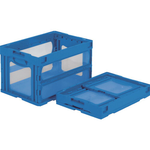 サンコー 折りたたみコンテナー 559010 マドコンOー50Bブルー SKO-O-50B-BL 【432-2932】