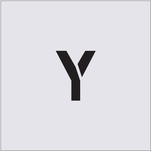 IM ステンシル Y 文字サイズ50×40mm AST-23 【434-1171】