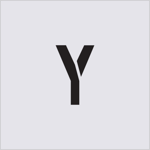 IM ステンシル Y 文字サイズ100×65mm AST-41 【434-1317】