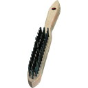 LESSMANN 剣先3行 木柄ハンドブラシ 鋼線 100031 【442-4557】