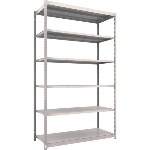 TRUSCO スチールラック M1．5型 W1460×D595×H2400 6段 単体 ネオグレー M1.5-8566 NG(ネオグレー) 【45..
