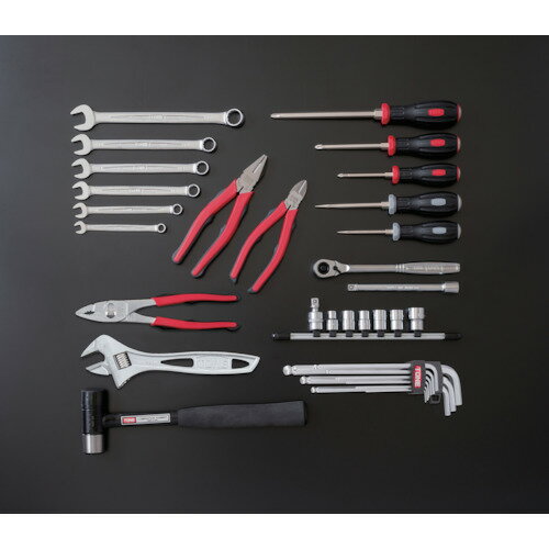 Rakuten - TONE 整備用工具セット シャッター付サービスボード 工具一式のみ 35点セット CS310C 【451-9361】