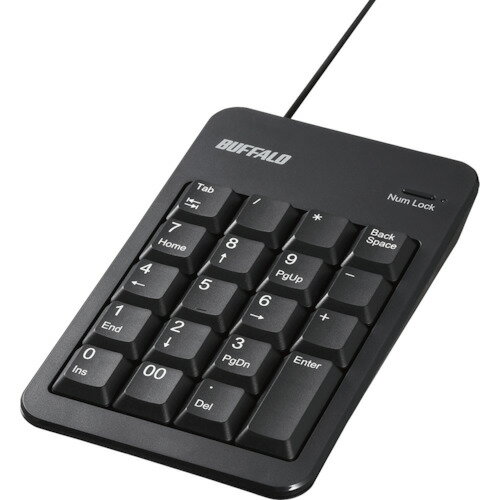 乐天商城 - バッファロー 有線テンキー 抗菌仕様・Tabキー付き ブラック BSTK120BKZ 【457-4668】