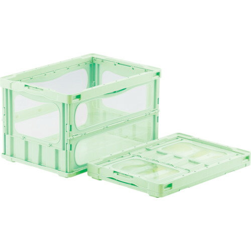 サンコー 折りたたみコンテナー 559120 マドコンライトO−50Bグリーン SKMLO-O-50B-GR 【469-9076】