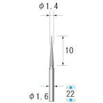 ナカニシ 電着ダイヤモンドバー （1Pk（袋）＝5本入） 刃径1．4mm 11075 【475-8714】