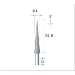 ナカニシ 電着ダイヤモンドバー 刃径4mm 12432 【476-0476】