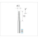 ナカニシ チタンコート超硬カッター テーパー(ダブルカット) 刃径3mm 刃長12.7mm 21252 【476-1910】