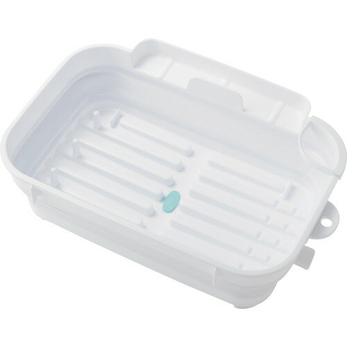 【特長】■立つ水切りバスケットです。■使用後はおりたたんでコンパクトに収納できます。【仕様】■色：ホワイト■容量(L)：6.8■外形寸法(mm)幅：398■外形寸法(mm)奥行：276■外形寸法(mm)高さ：125■水抜き栓付■折り畳み時寸法：398×276×60mm【材質・仕上】■ポリプロピレン、熱可逆性エラストマー