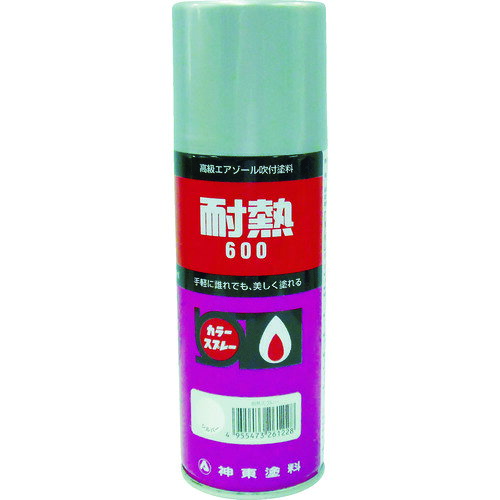 シントー 耐熱用スプレー 黒 300ML 2621-0.3 【479-7892】