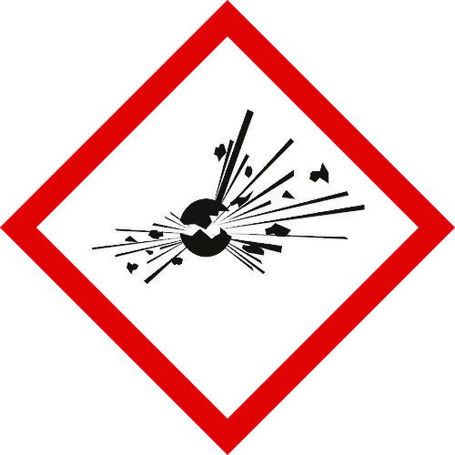 Rakuten - 緑十字 GHSステッカー標識 爆弾の爆発 GHS−3（中） 70×70mm 5枚組 PET 037203 【480-1661】