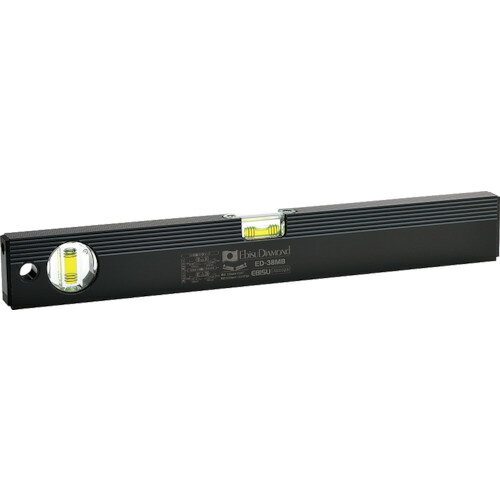 エビスダイヤモンド 磁石付ベーシックレベルブラック380mm ブラック／グリーン ED-38MB 【485-0483】