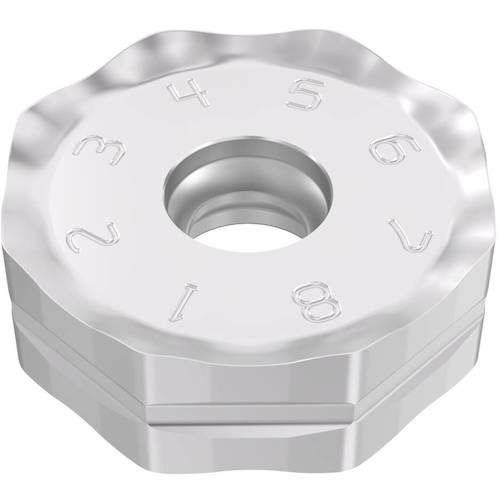 【特長】■仕上げ〜中粗加工向けの PVD コーティング材種。薄い切り屑を生成する加工で、切削速度が低い加工に最適。剛性の不足した環境や、湿式加工で優れた性能を発揮。耐熱合金の加工にも推奨します。■Double Octomill のフェースミルカッタは、粗加工および仕上げ加工の両方に使用することが可能な汎用性、経済性、生産性の高いツールです。■独自設計のHSS(高速度鋼)製ピンによるインサートの位置決めを採用、正確な位置決めと誤装着を防止、容易なコーナチェンジが可能です。【仕様】■S(mm):6.8■SECO　ONMU09…インサート　PVD材種■適合カッタ ; R217.48/R220.48-09サイズ
