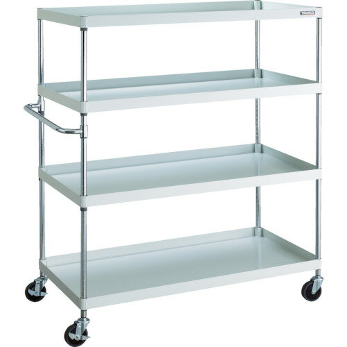 TRUSCO ツールワゴン フェニックスワゴン 省音 1200X600XH1500 4段 ホワイト PEW-15124-W 【488-2148】