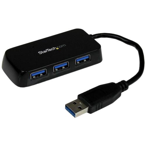 スターテック USBハブ／USB 3．0／USB−A − 3x USB−A／バスパワー／ブラック ST4300MINU3B 【489-2508】