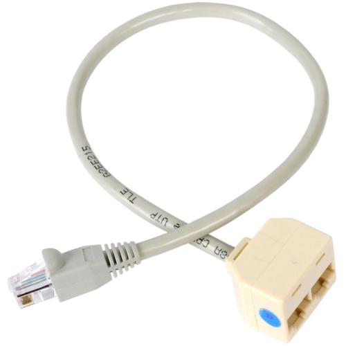 スターテック LANケーブル分岐用アダプター／2分岐／RJ45モジュラー分岐スプリッタ RJ45SPLITTER 【492-8216】