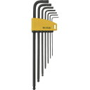 ワイズ ブラックボールポイント六角棒レンチ ロング 7本組 WLB330BN-7S 【495-3912】