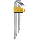 ワイズ 硬質ボールポイント六角棒レンチ ロング 7本組 WLB330N-7S 【495-5397】(4)