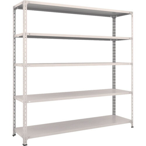 TRUSCO スチールラック 軽量棚開放型 W1800XD450XH1800 5段 ネオグレー 66X-15 NG(ネオグレー) 【502-4..
