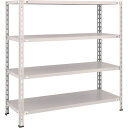TRUSCO スチールラック 軽量棚 中棚ボルトレス型1200X450X1200 4段 ネオグレー L44X-14 NG(ネオグレー) 【503-5244】