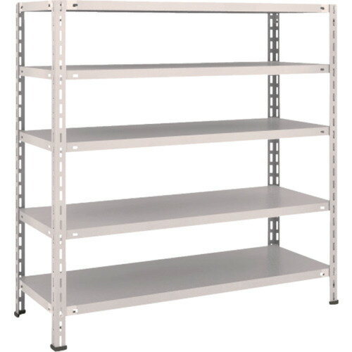 TRUSCO スチールラック 軽量棚 中棚ボルトレス型1200X450X1200 5段 ネオグレー L44X-15 NG(ネオグレー)..