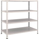 TRUSCO スチールラック 軽量棚 中棚ボルトレス型1200X600X1200 4段 ネオグレー L44W-14 NG(ネオグレー) 【503-5287】