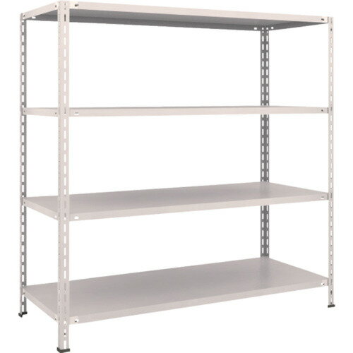 TRUSCO スチールラック 軽量棚 中棚ボルトレス型1500X600X1500 4段 ネオグレー L55W-14 NG(ネオグレー)..