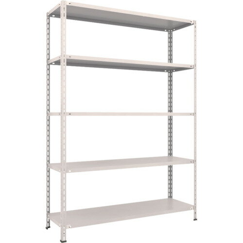 TRUSCO スチールラック 軽量棚 中棚ボルトレス型1500X450X2100 5段 ネオグレー L75...