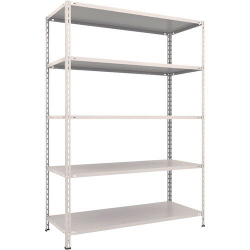 TRUSCO スチールラック 軽量棚 中棚ボルトレス型1500X600X2100 5段 ネオグレー L75...