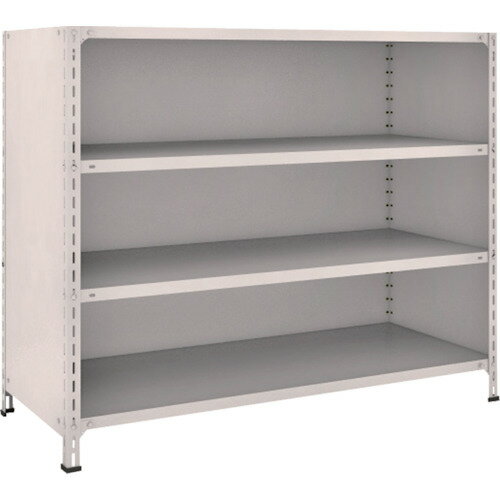 TRUSCO スチールラック 軽量棚背板・側板付 W1500XD600X1200 4段 ネオグレー 45W-24 NG(ネオグレー) 【..