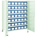 TRUSCO スチールラック 軽量棚扉付 875X300X1200樹脂引出透明小X42 ネオグレー 43V-T808C7 NG(ネオグレー) 【504-2712...