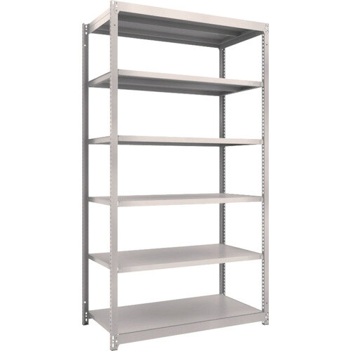 TRUSCO スチールラック M1．5型 W1160×D595×H2100 6段 単体 ネオグレー M1.5-7466 NG(ネオグレー) 【506-1725】