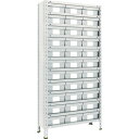 TRUSCO スチールラック 軽量棚 875X300X1800 樹脂引出NG 大X33 ネオグレー 63V-812F11 NG(ネオグレー) 【510-5234...