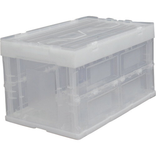 IRIS 556998 ハード折りたたみコンテナフタ一体型 HDOH−50L クリア HDOH-50L-CL (556998) 【513-1511】