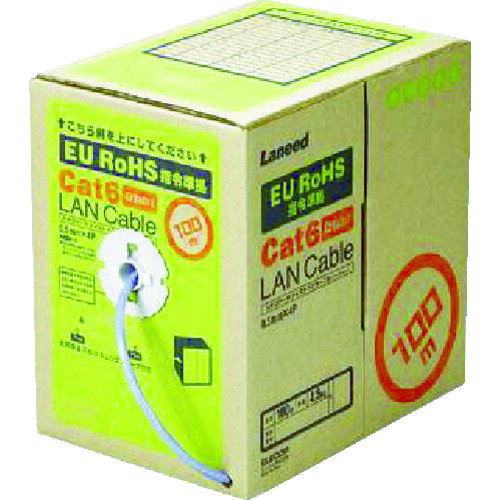 エレコム EURoHS指令準拠LANケーブル100mリール巻ブルー LD-CT6/BU100/RS 【539-4619】