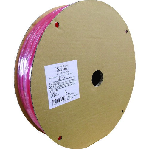 チヨダ ポリウレタンチューブ PフレックスチューブCP（透明ピンク）12mm／100m 12P-CP 100M 【541-8992】