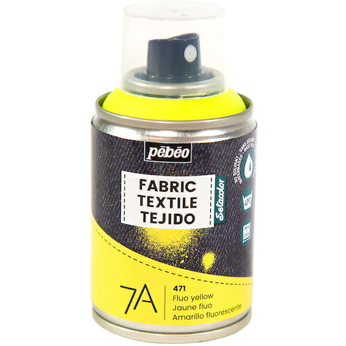 ペベオ 布用水性アクリルスプレー セタスプレー 100ml 蛍光イエロー 805471 【555-0105】