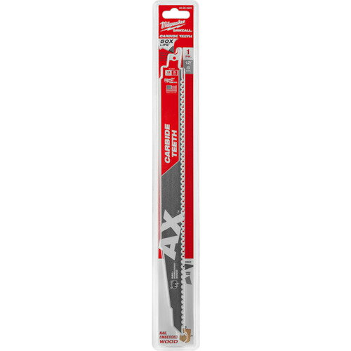 ミルウォーキー AX木工用カーバイドレシプロソーブレード 5TPI 305mm （1本） 48-00-5227 【565-7188】