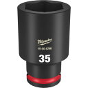 ミルウォーキー SHOCKWAVE IMPACT DUTY ディープインパクトソケット 1/2インチ(12.7mm)角 35mm 49-66-6296 【567...