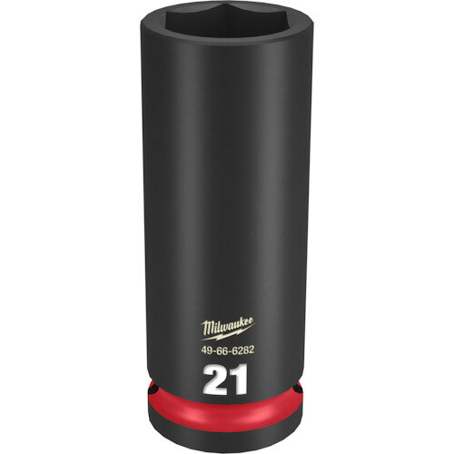 ミルウォーキー SHOCKWAVE IMPACT DUTY ディープインパクトソケット 1／2インチ（12．7mm）角 21mm 49-66-6282 【567-1228】