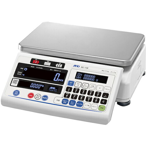 A＆D 個数計 GC−15K ひょう量15kg×計数可能最小単重0．4／0．02g GC-15K 【574-1607】