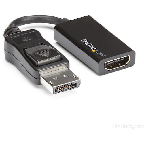 スターテック ディスプレイアダプター／DisplayPort 1．4 − HDMI 2．0／4K60Hz／アクティブ変換／ブラック DP2HD4K60S 【596-0652】