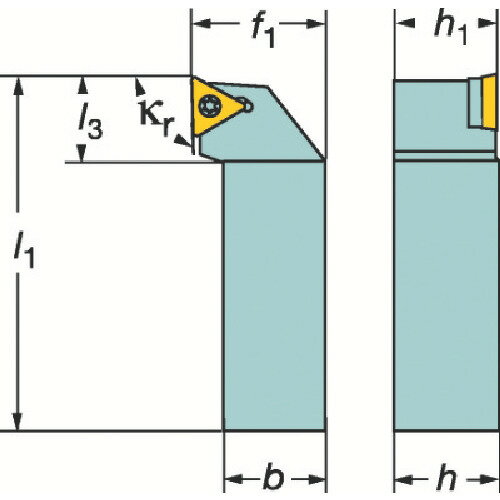 サンドビック コロターン107 ポジチップ用シャンクバイト（210） STGCL 1212F 11-B1 (210) 【607-6297】