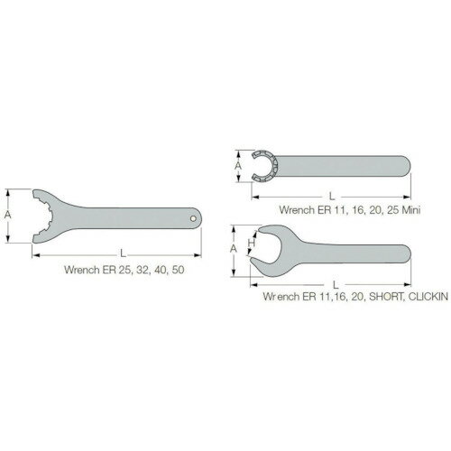 イスカル 部品 ERコレットチャック用レンチ WRENCH ER25 【627-3033】